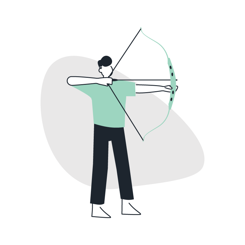 A man shooting an arrow