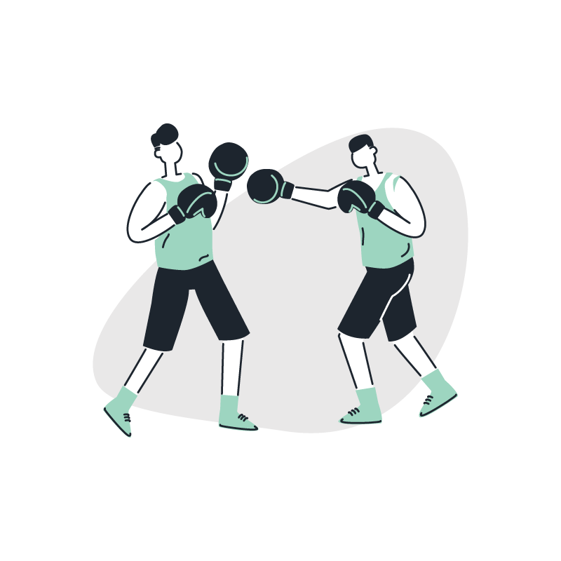 two men boxing